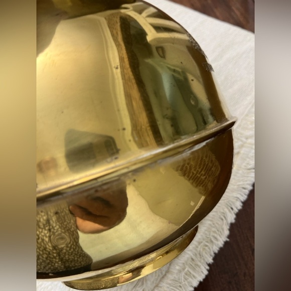 Union Pacific Railroad Brass Spittoon Embossed Home Decor Train Weighted Bottom - Picture 10 of 11